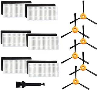 Replacement Parts Fit for EcoVacs DEEBOT N79S DEEBOT N79 DEEBOT 500 DEEBOT N79W Robotic Vacuums Accessories - Filters+ Side Brushes PACK OF 1 WITH 18 pieces set