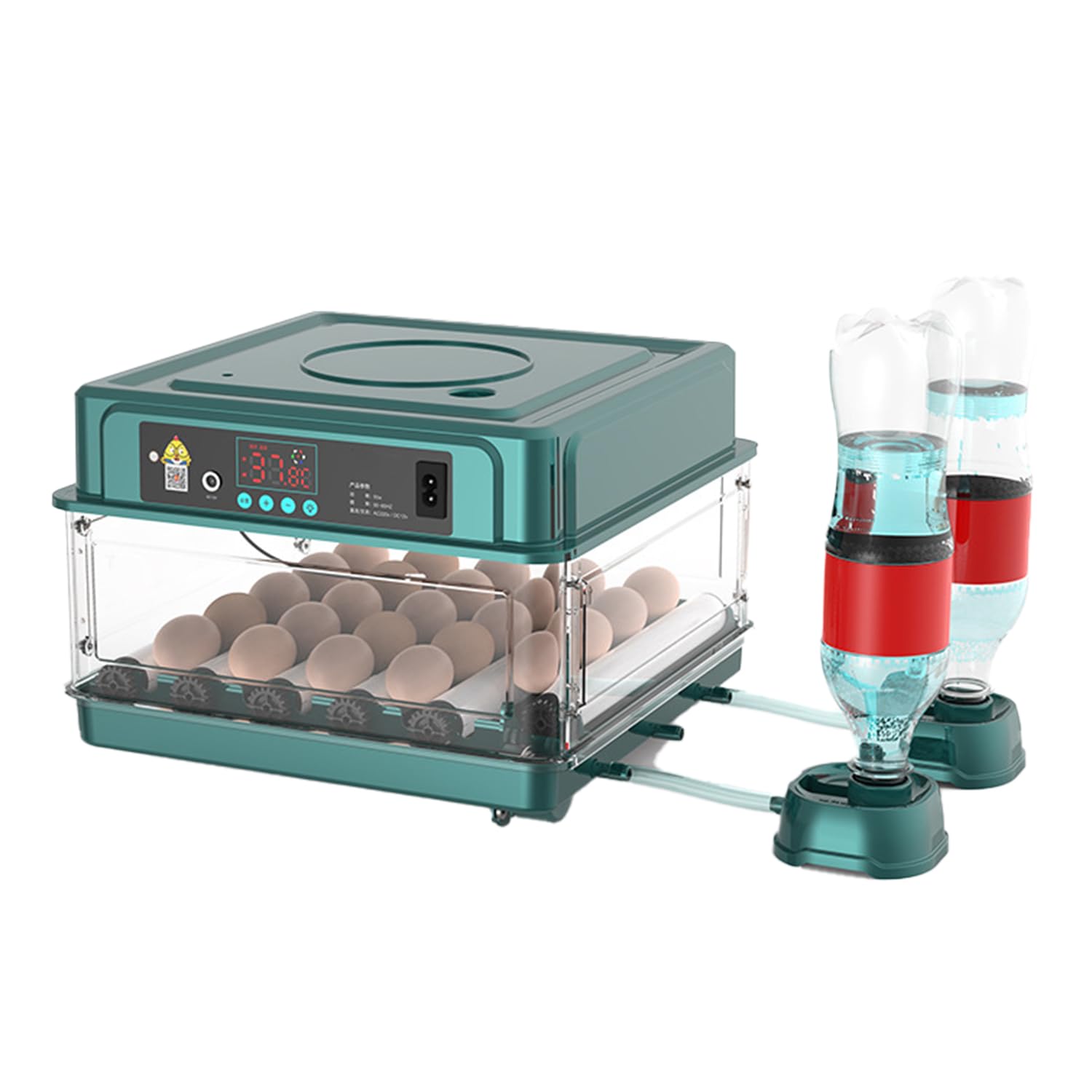 Incubadora Huevos Gallina,Incubadora De 24-36 Huevos Con Volteo Automático De Huevos y Humidificación Automática,Indicador De Humedad y Temperatura,Para Pollos,Codornices,Patos y Gansos