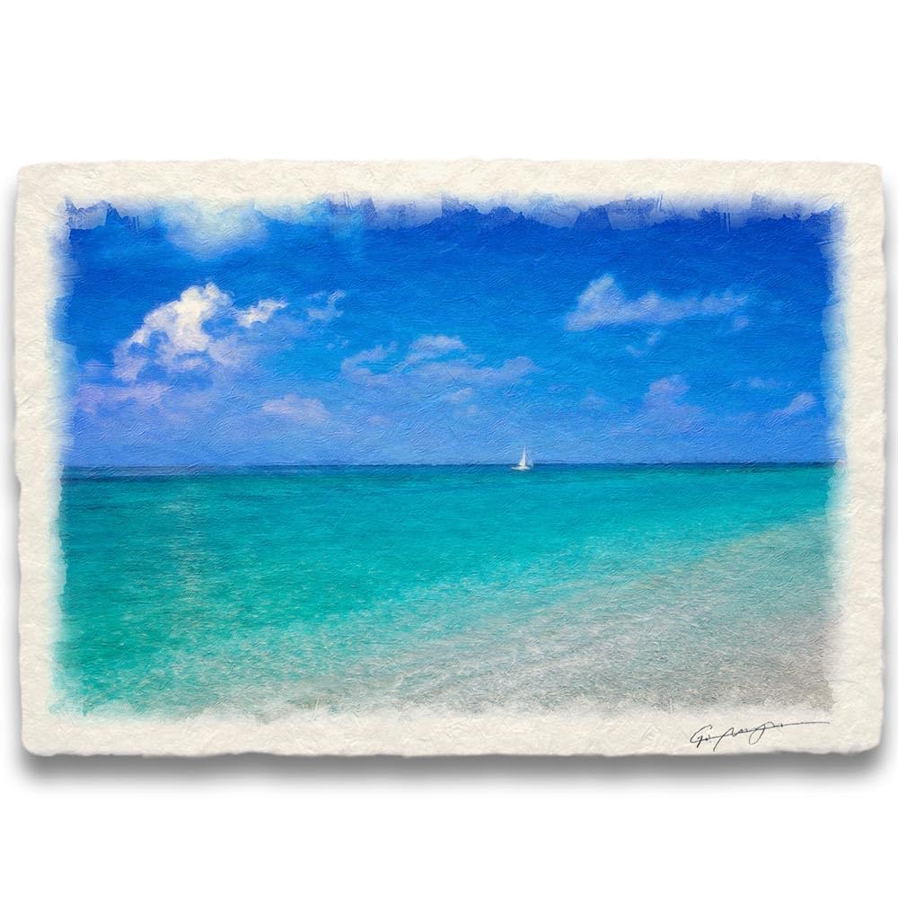 開運絵　油絵　海の絵　原画　サイン無し Amazon.co.jp: Natural Memories 玄関に飾ると運気が上がる絵画 和紙の