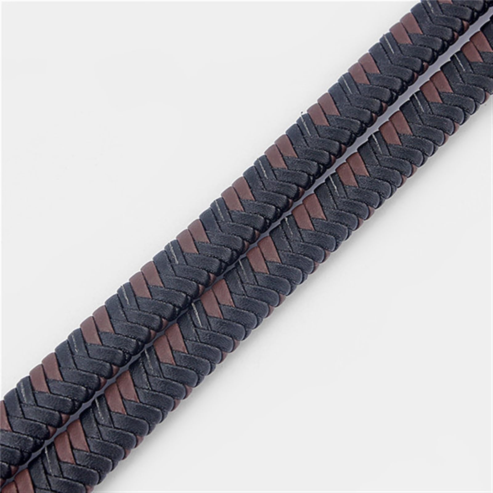Sznurek skórzany, Płaski skórzany sznurek 1 metr 12x6mm Płaski skórzany pleciony sznurek Sznurek Modna skórzana bransoletka Rzemiosło DIY Biżuteria Znaleziska Tworzenie(P716)