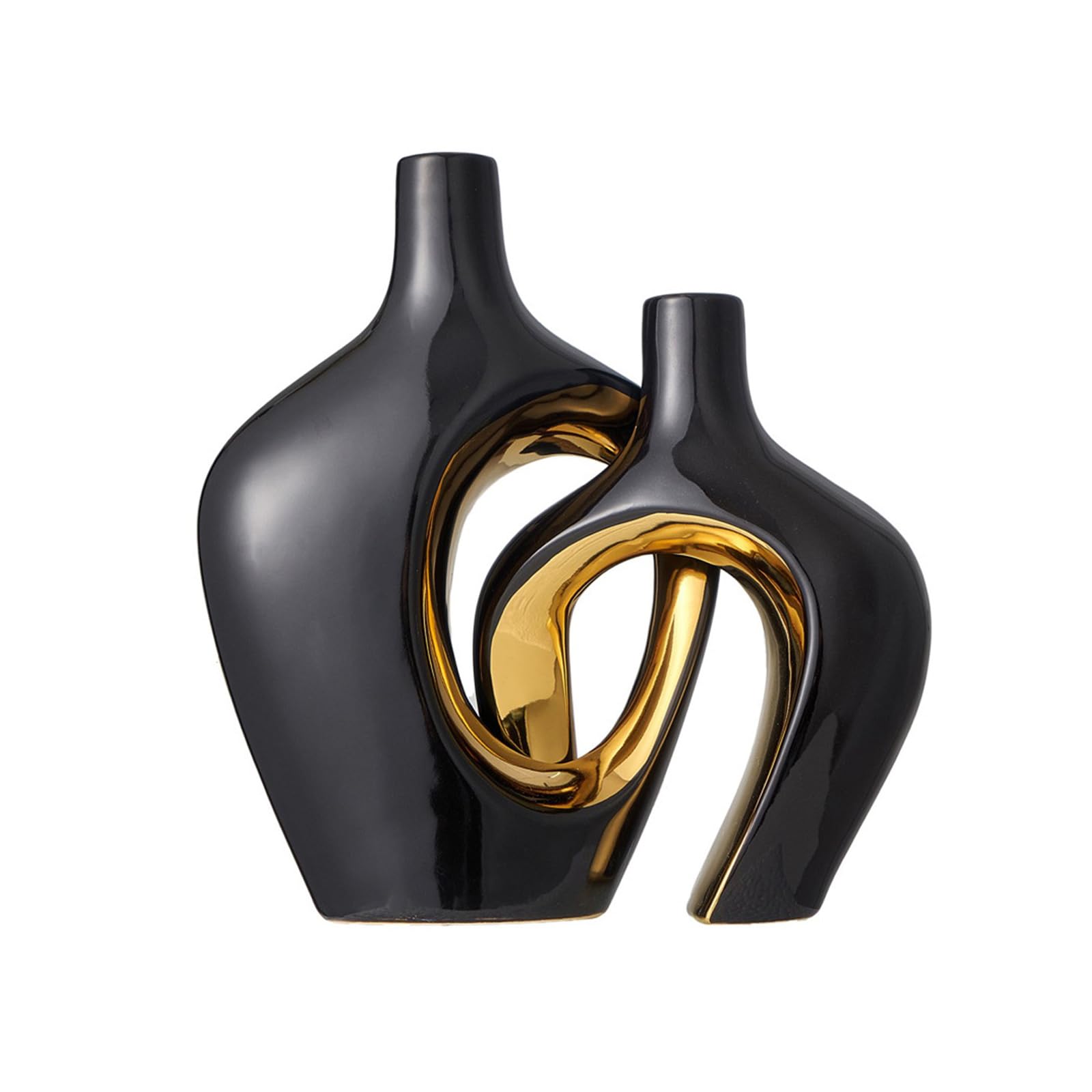 Qusinfc Hollow Nordic Moderns Ceramic Vases Set Aesthetic Doughnuts Bohemians Styles Decorative Flower Vases Table Decorations Aesthetic Vase