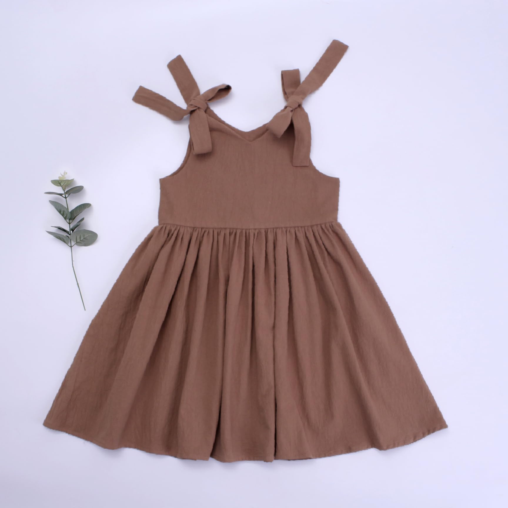 Vestidos de algodón para bebés y niñas pequeñas, sin mangas, casual, vestido halter para fiesta, 6 meses a 6T
