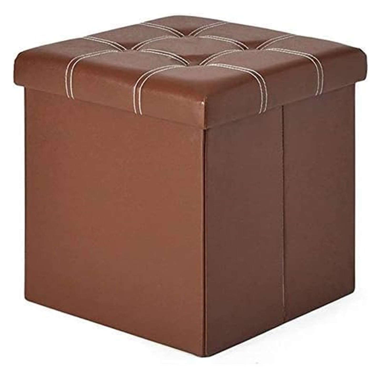 Repose-pieds rangement multifonction en PU solide blanc