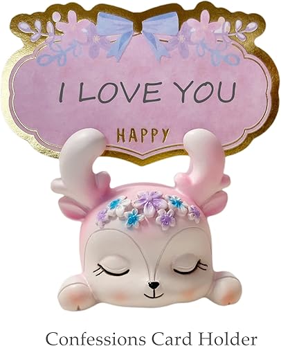 Miniatura 5 de HUSSATOP Soporte para tarjetas de resina de unicornio Kawaii para fotos, soporte para números de lugar, notas de imagen, soporte para carpetas de