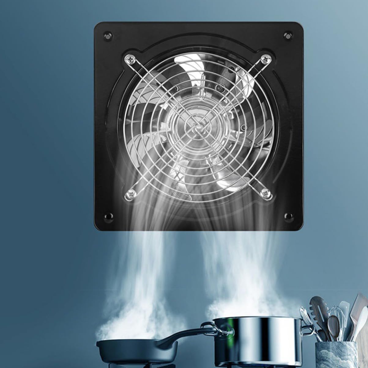 Bathroom Ventilation Fan Through Wall Installation Exhaust Fan for Laundry Kitchen and Office Quiet Operation Durable Design Classic Finish