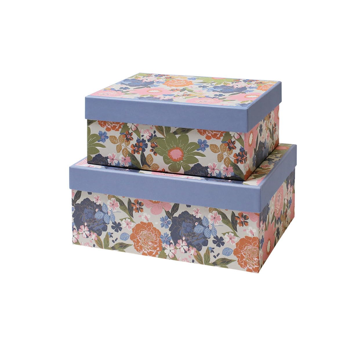 Rössler Papier Vivian 13491530000 Gift Box with Lid, Set of 2 Boxes, Cardboard Boxes Rectangular