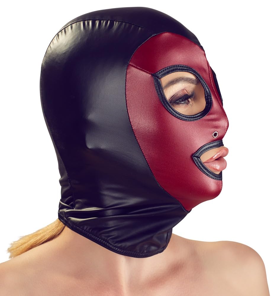 Bad Kitty Maschera per la testa di Gattino Cattivo Nero/Rosso