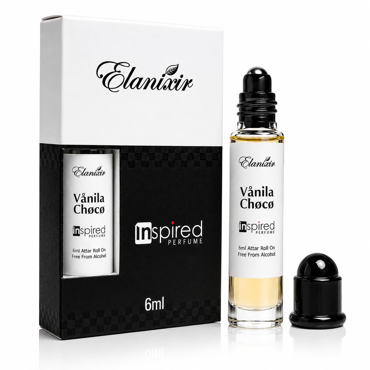 ELANIXIR Inspired Perfume Vanilla Choco 6ml Attar Roll On - Image 1