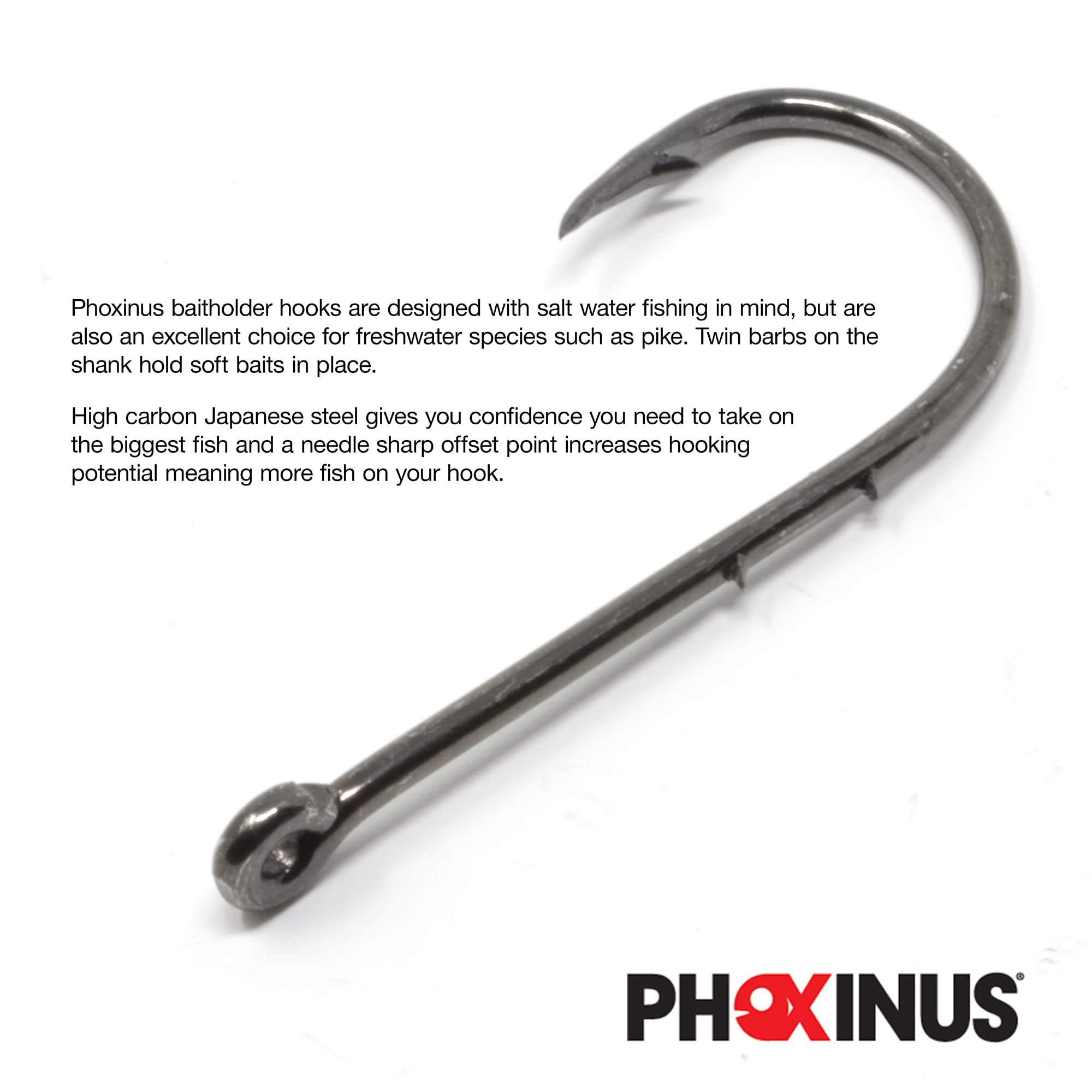 Phoxinus Baitholder Hooks, Freshwater and salt water fishing Ideal for Pike Catfish, Cod, Bass, Pollock, Conger - Image 4