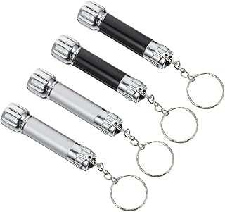 Uonlytech 4Pcs Mini Lanterna Mini Chaveiro Lanterna De Bolso Super Brilhante Lanterna LED Chaveiro Lanterna Caminhadas Mini Chaveiro LED Liga De Alumínio Conveniente Lanterna Suprimentos Ao