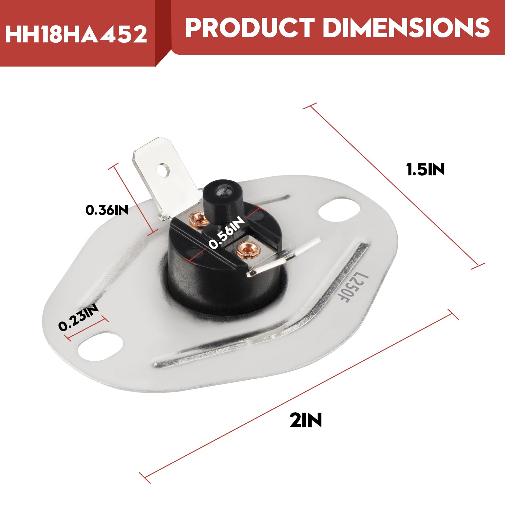 Amazon.com: HH18HA452 L250 Furnace Flame Rollout Limit Switch for