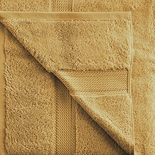 Juego de toallas de algodón egipcio dorado de máxima suavidad y absorción 3