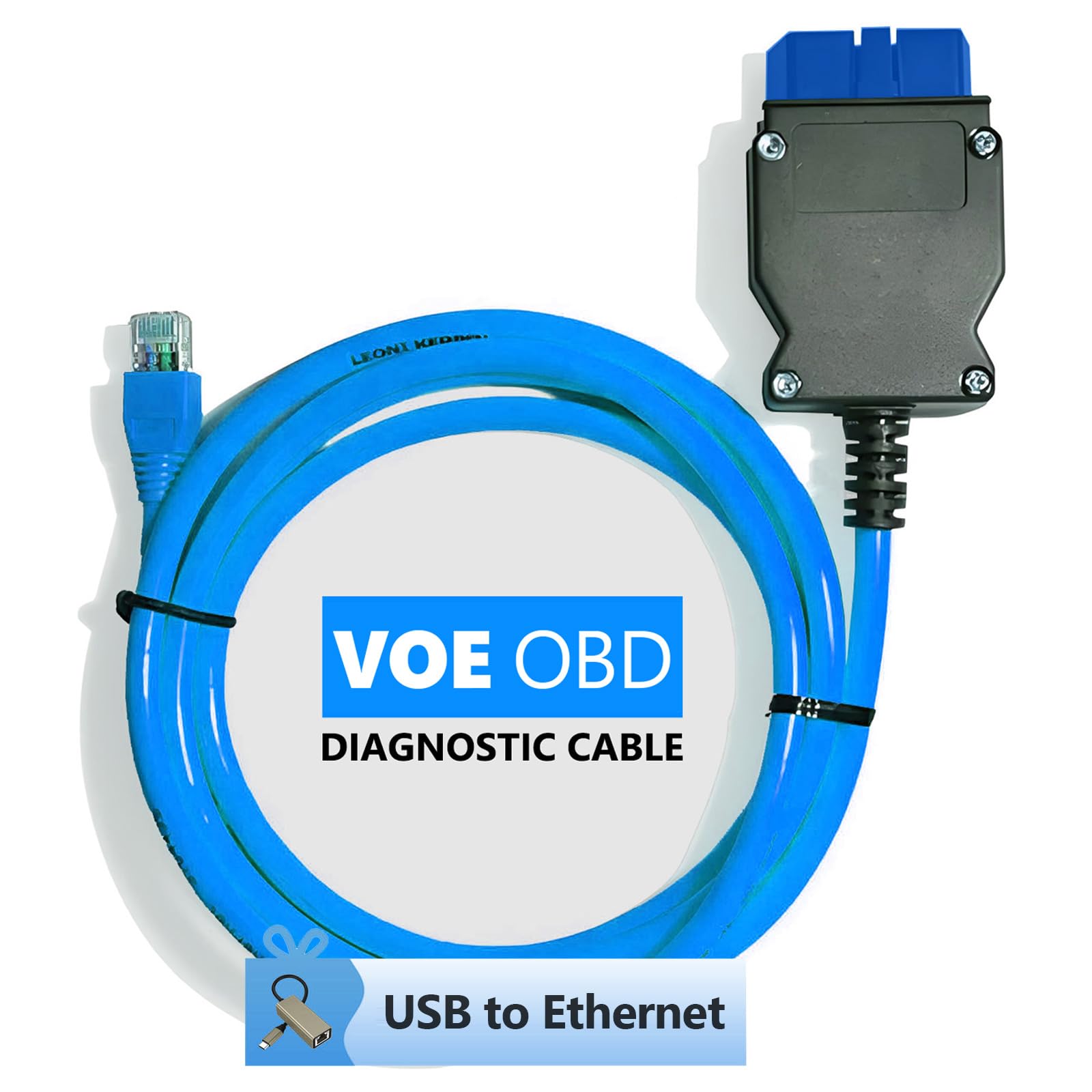 Juta VOE OBD2 Diagnose Adapter, Kompatibel mit Volvo SPA/CMA (ab 2016), Ersetzt 9513108/9513062, USB zu Ethernet Adapter für VIDA PC Software & Drittanbieter