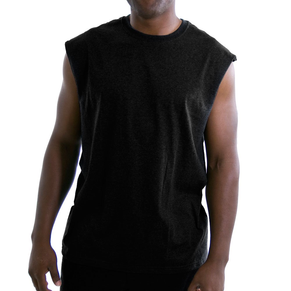 Russell Athletic Mens Cotton Basic Muscle Basic Black Large