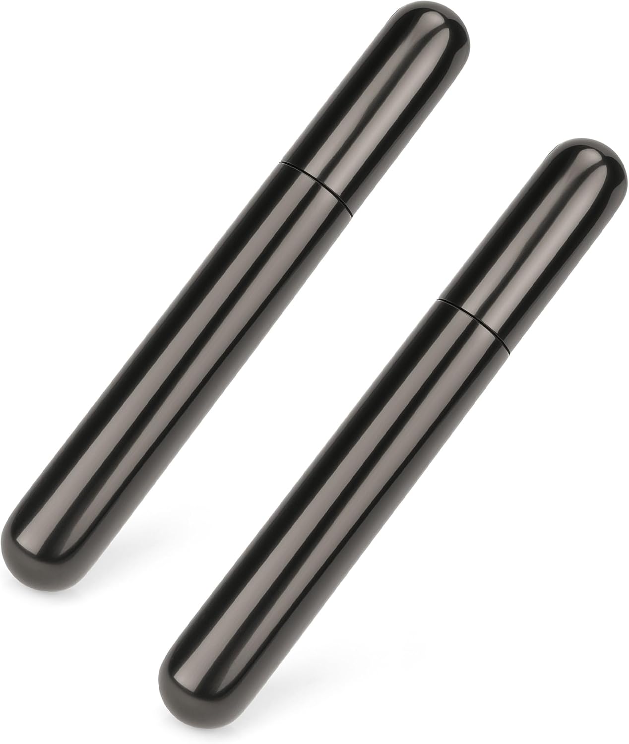 Linkidea 2 Pack Cigar Tube Holder, Pocket Cigar Case for Travel & Golf, Crush-Resistant Cigar Protector, Fits Small Ring Gauge Cigars (Dark Grey)