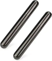 Linkidea Pacote com 2 tubos para charutos, caixa portátil para charutos individuais para viagem, adequada para anéis com diâmetro menor que 50 (cinza escuro)