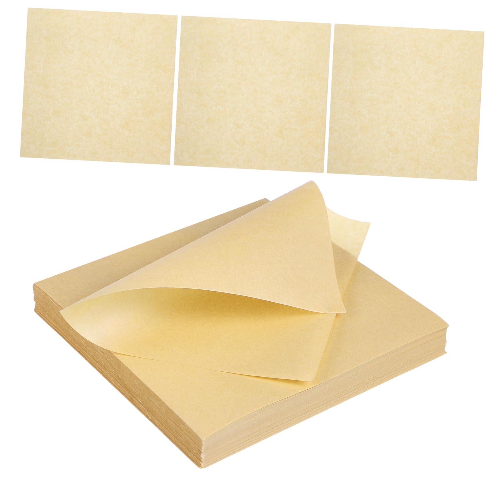 NOLITOY Papier Absorbant Antiadhésif 18x18 Cm en Papier Kraft Naturel Résistant à L'huile la Chaleur pour Friture et Pâtisserie, Usage Alimentaire, Lot de 500 Feuilles Cuisine