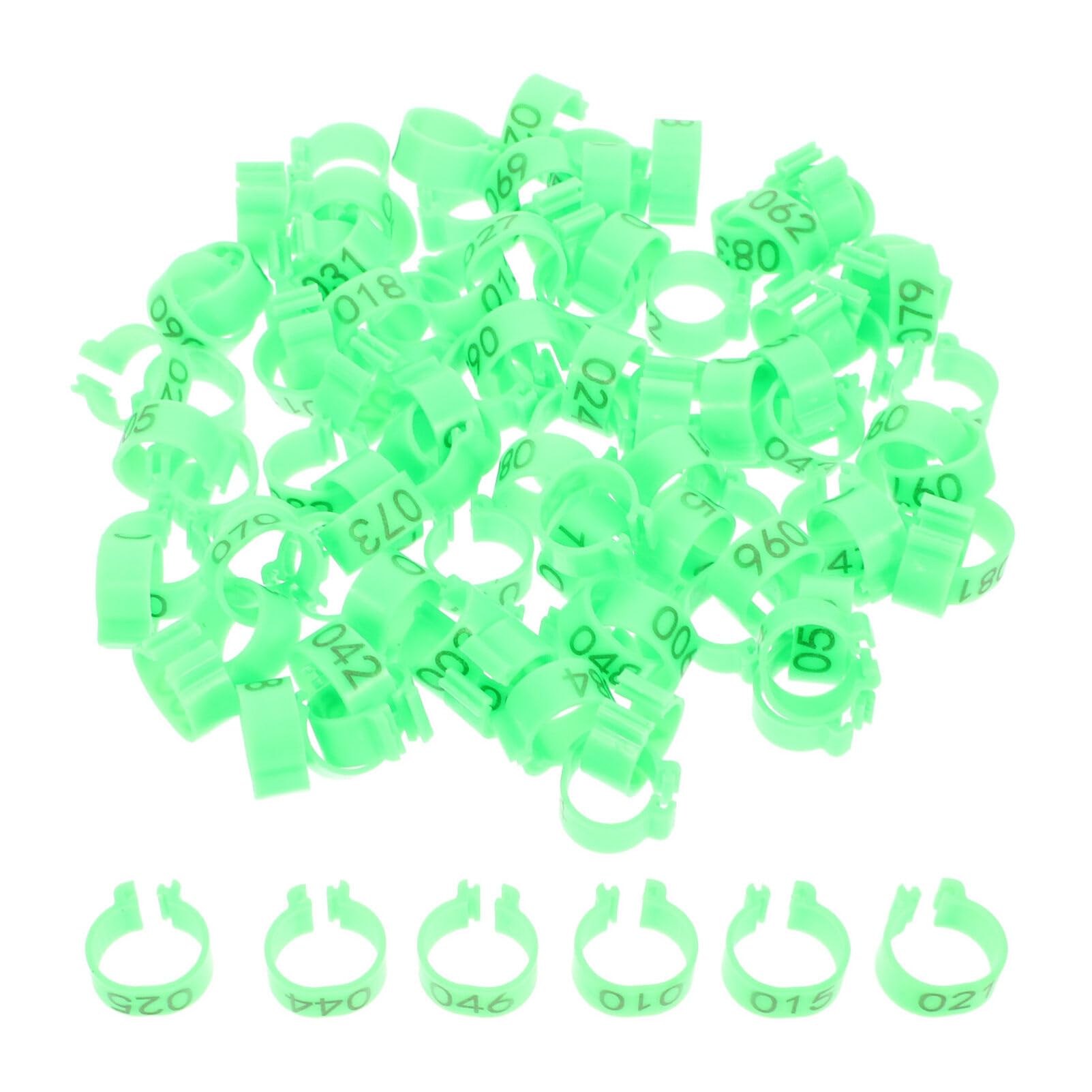 POPETPOP Digital Identification Anklet 100pcs Pigeon Foot Rings Marking Bands for Poultry Lightweight Durable