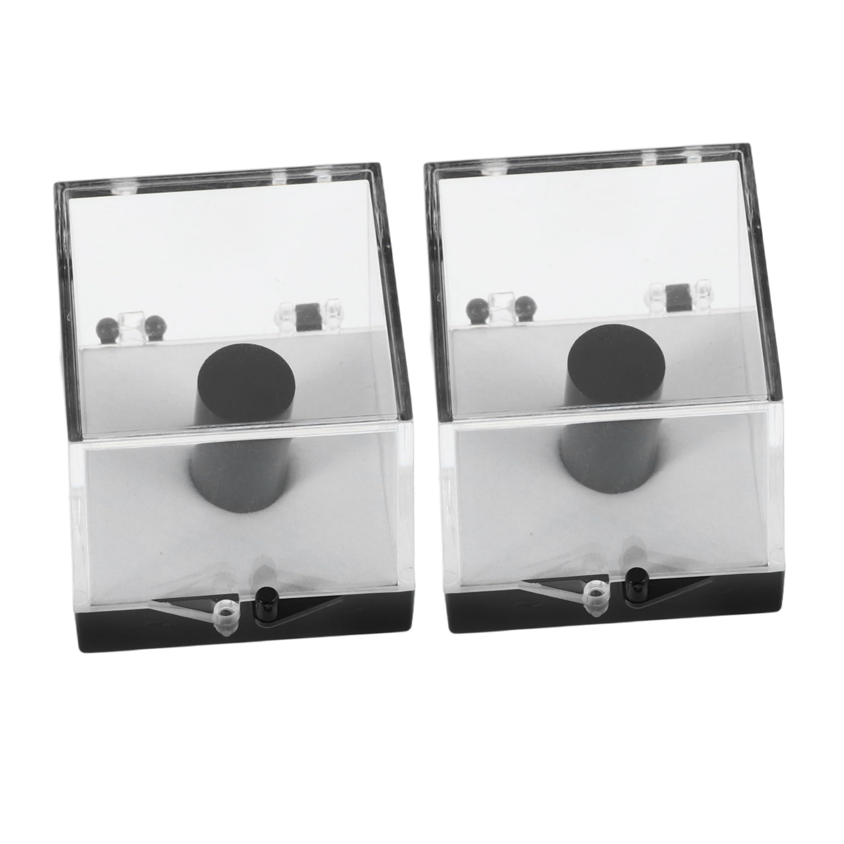 ERINGOGO Rock Cases with Pads 2pcs Acrylic Crystal Display Boxes Gemstone Storage Trays for Jewelry Collection Easy to Carry