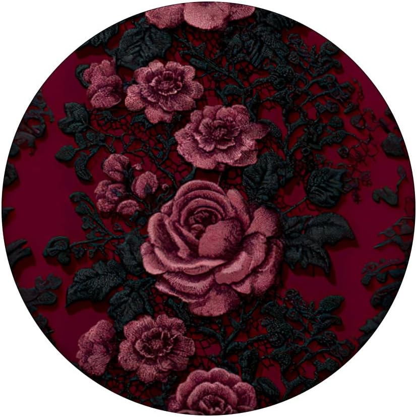 Gothic Dark Floral Black Lace Valentine PopSockets Adhesive PopGrip - Image 3