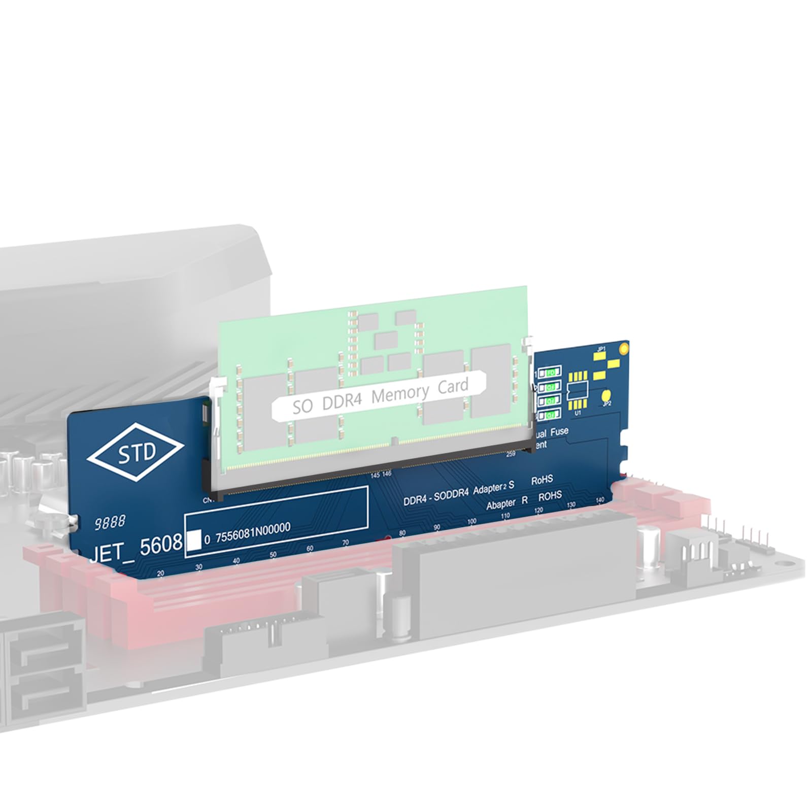 Konwerter DDR4 SO-DIMM na DIMM RAM dla komputera stacjonarnego, łatwy w instalacji i kompatybilny z systemem Windows
