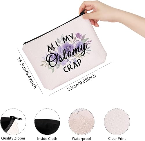 Miniatura 2 de TSOTMO Ostomy Warrior Gift All My Ostomy Crap Bolsa de alerta médica Kit de primeros auxilios Kit de emergencia (mierda de ostomía)