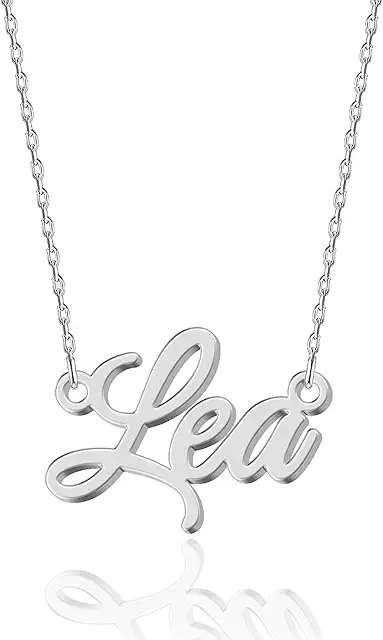 Collier Prénom Personnalisé - 14 Polices - Pendentif Or/Argent - Cadeau Femme