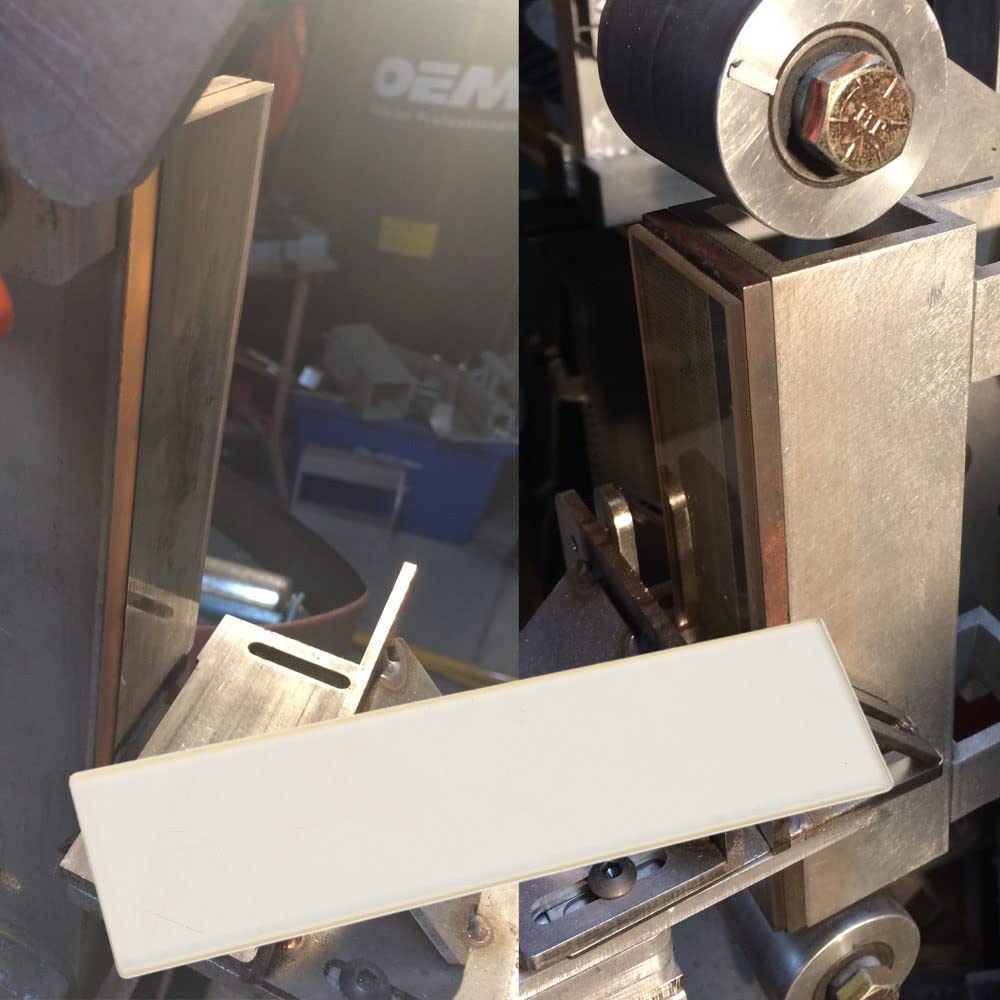 Platina de cristal y lijadoras de 200 x 50 x 5 mm