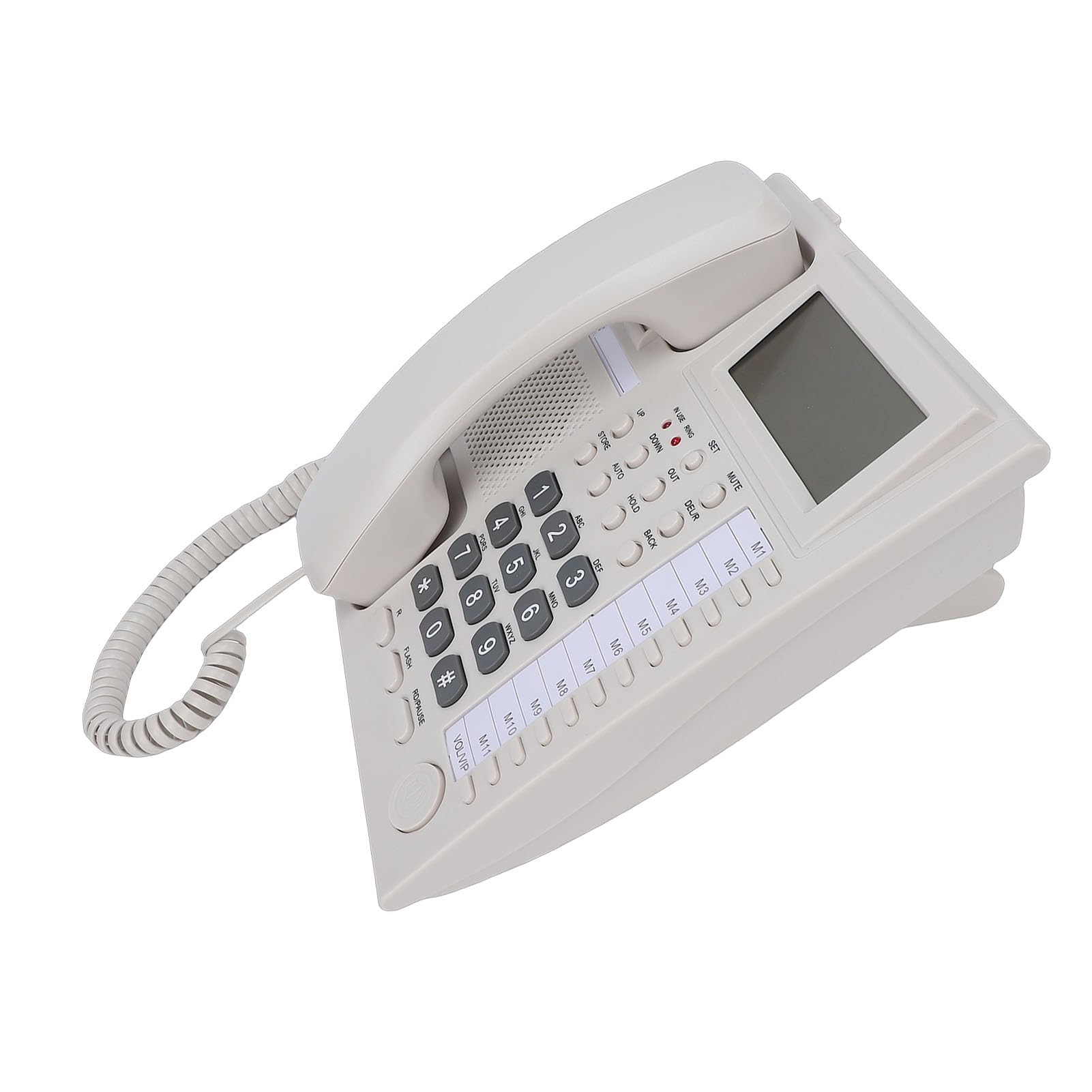 Fockety Telefono a Pulsanti Grandi per Anziani, Cordless Fisso con Vivavoce e ID Chiamante, Chiamata Rapida, Squillo Forte per Ipoacusici, Casa, Hotel