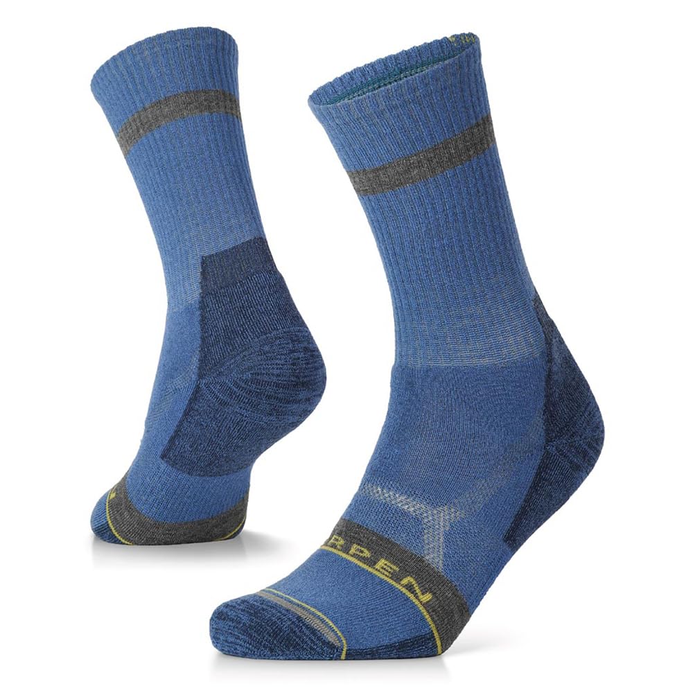 Lorpen Men's Blue Mhmcm Merino Hike Midweight Long Socks Eu 43-46