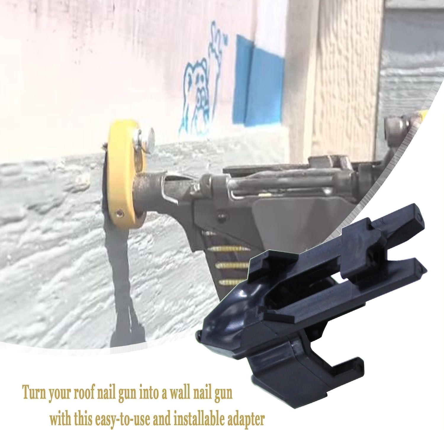 Vinyl Siding Adaptor Tip DCN45RN DCN45RND1 DCN45RNB for Dewalt Roofing Nailer Cordless 20v Tip Replacement Vinyl Siding Adaptor Tip and Vinyl Siding Adaptor (A&B style Set of 4)