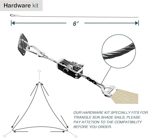 Miniatura 10 de ECOOPTS Abrazadera de anillo en D de 3 pulgadas para toldo de toldo
