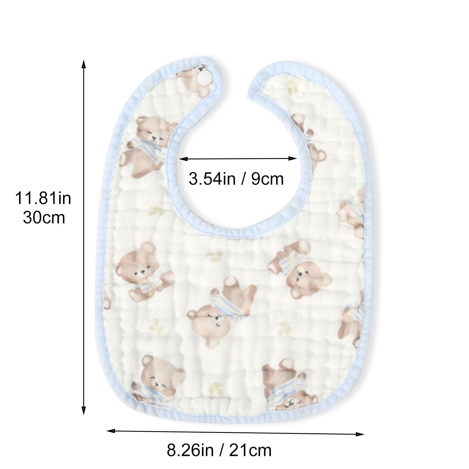 Oaygat 8 Pack Baby Bandana Dribble Bibs Soft and Absorbent Drool Bibs Cotton Infant Bib Breathable Infant Newborn Baby Feeding Teething Bib with Adjustable Snaps for Unisex Newborn and Toddlers 0-36M - Image 3