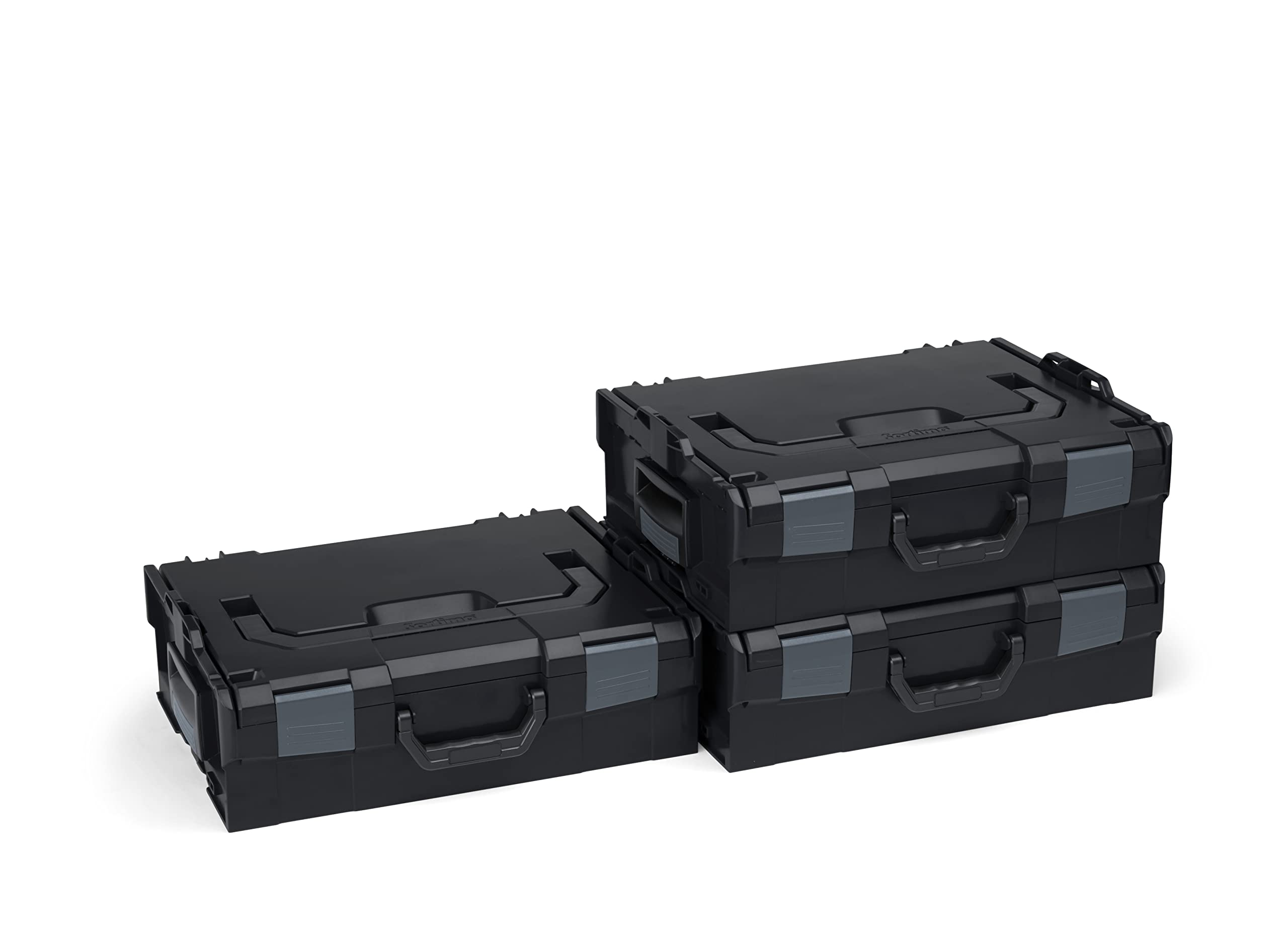 Bosch Sortimo L BOXX 136 zestaw 3-częściowy | rozmiar 2 czarny | walizka narzędziowa z tworzywa sztucznego | profesjonalna walizka narzędziowa pusta | idealny system podziału i transportu