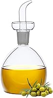 Vista 8 de HAIZEEN Botella de vidrio dispensadora de aceite de oliva y vinagre de 150 ml sin necesidad de embudo, decantador para cocina, vidriería