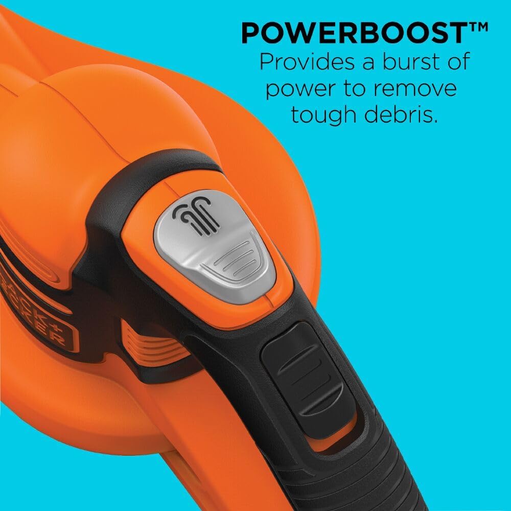 BLACK+DECKER 20V MAX* Cordless Sweeper with Power Boost, Leaf Blower with Battery and Charger (LSW321)