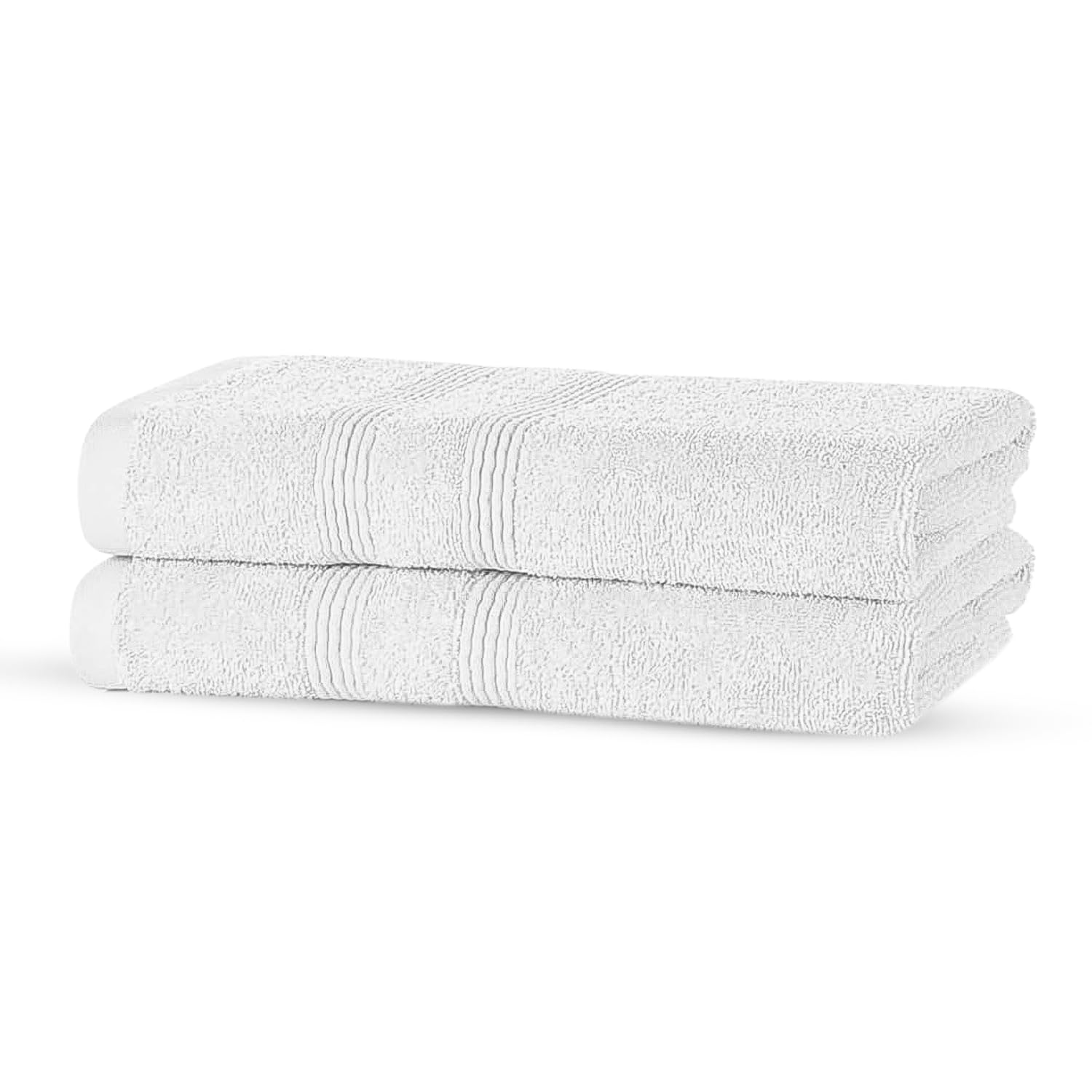 Premium Hand Towels for Bathroom | 100% Cotton, Ultra Soft and Highly Absorbent | 500 GSM Extra Large White Hand Towels for Kitchen, Hotel & Spa - Pack 2