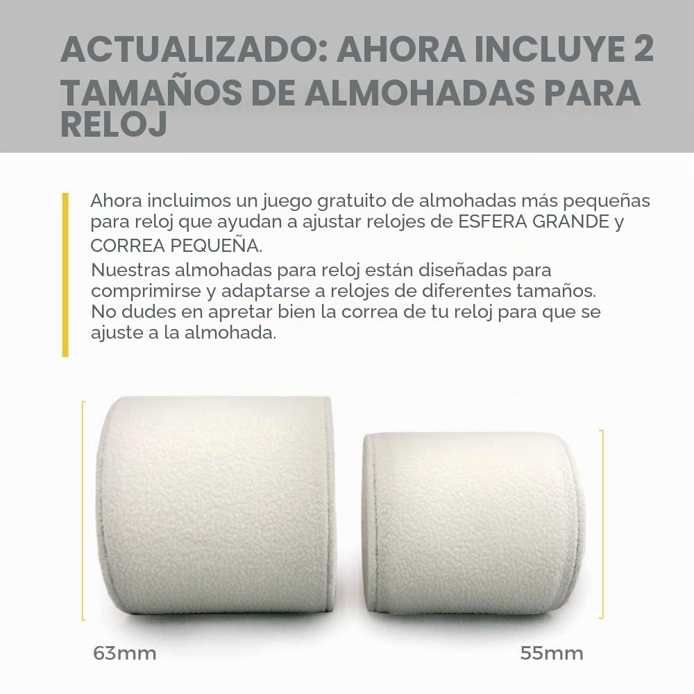 Case Elegance - Organizador de relojes, en rollo. Piel sintética.