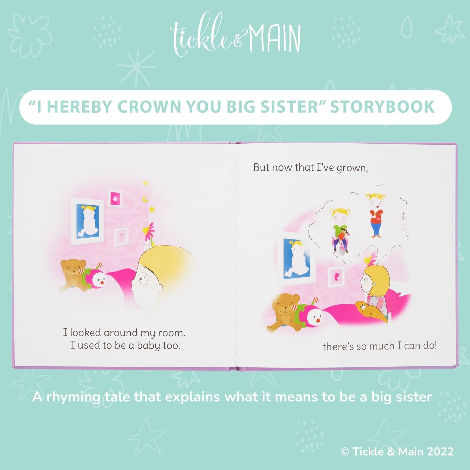 Tickle & Main Big Sister Gift Set - 3-Piece Kit, Multicolor - Includes I Hereby Crown You Storybook & 8-Inch Cloth Doll with Adjustable Felt Crown - Big Sister Gifts for Girls