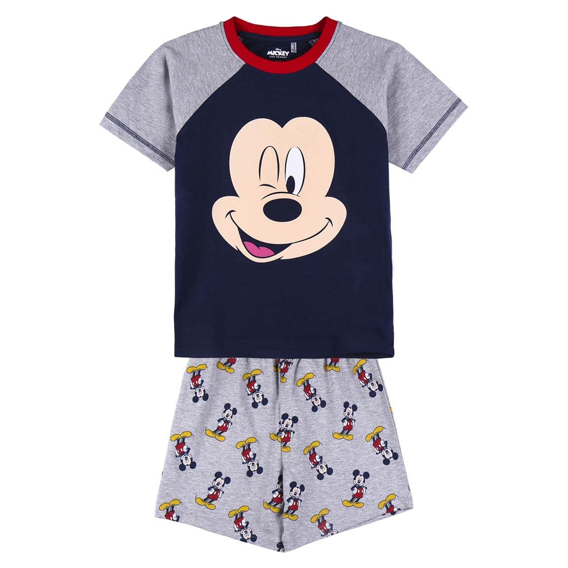 CERDÁ LIFE'S LITTLE MOMENTS CERDÁ Life'S Little Moments - Pijama de Niño de Mickey Mouse de Algodon 100% de 2 Piezas [ Camiseta + Pantalon ] - Licencia Oficial Disney