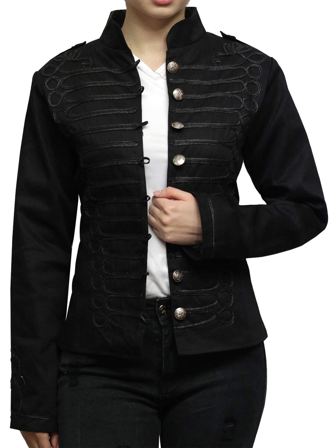 Pamposh Steampunk Hussar Napoleon Military Drummer Défilé Veste