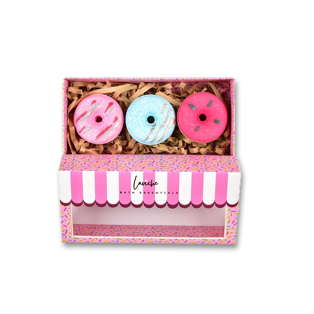 Laviche Donut Bath Bomb Combo | Organic Bath Bombs In One Box | Multi Colour Bath Bombs With Goodness Of Coconut Oil | Gift Set for Christmas-image-8