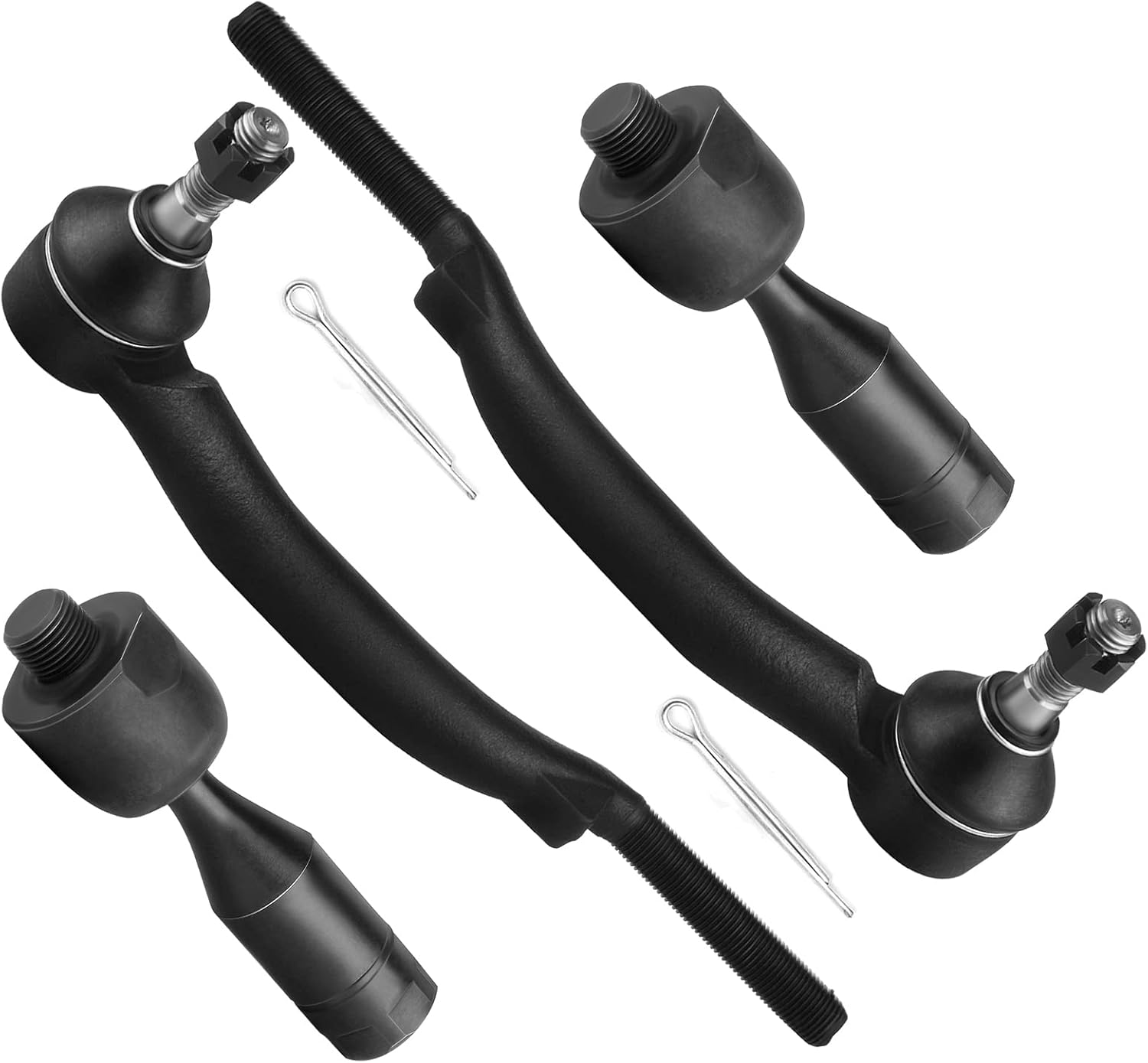 SCITOO 4pcs Suspension Kit For 2002-2009 For Chevy Trailblazer 2002-2006 Trailblazer EXT 2002-2009 For GMC Envoy 2002-2006 Envoy XL - With Suspension Parts Inner Outer Tie Rod End