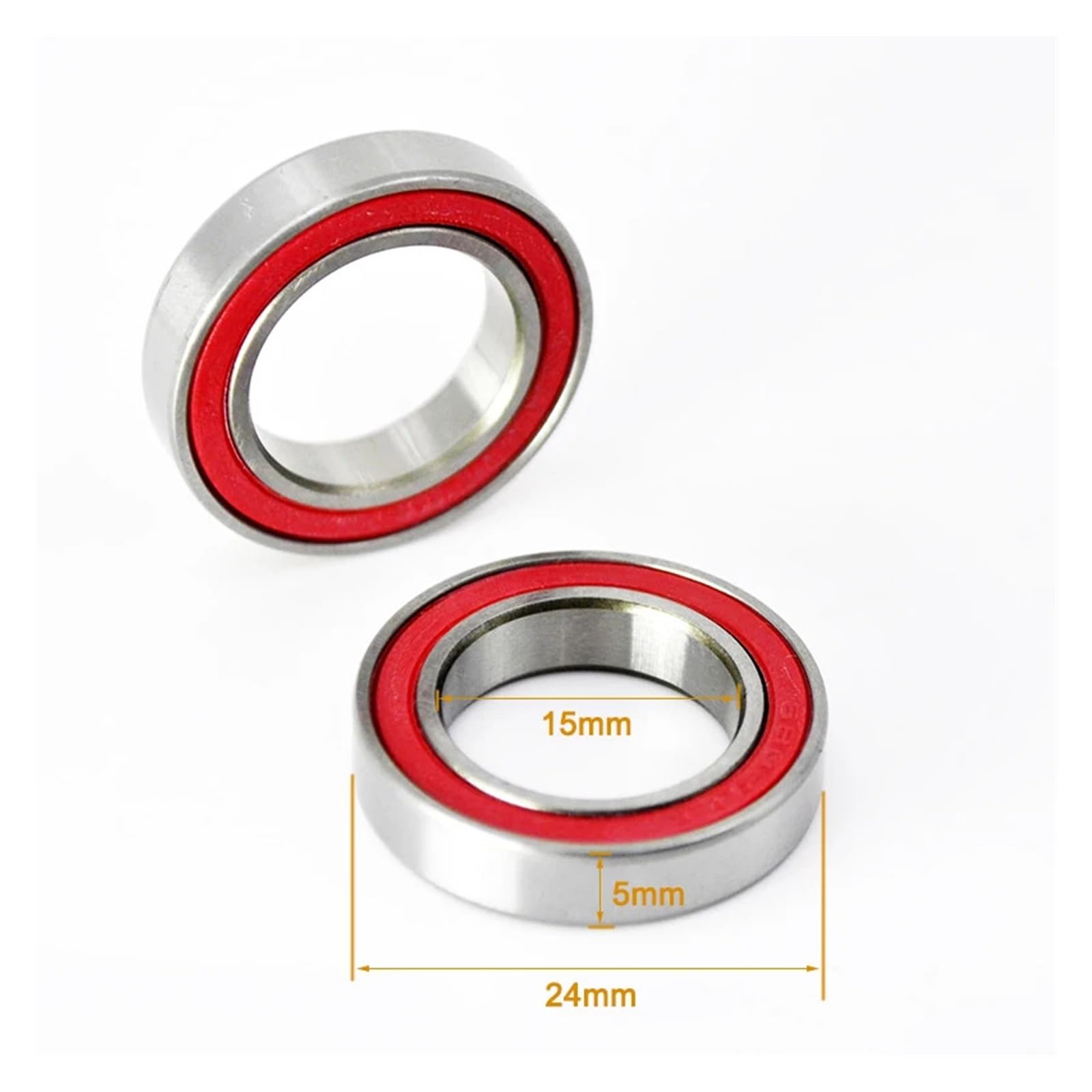6802 2RS Siliziumnitrid-Keramik-Kugellager | 15x24x5mm 6802RS schwarzes Si3N4-Keramiklager, doppelt abgedichtetes 2RS-Design(10Pcs)