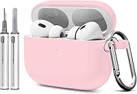 Vista 9 de Funda Protectora para AirPods 1/2, viene con kit de limpieza, funda protectora de silicona suave con hebilla, compatible con estuche de carga