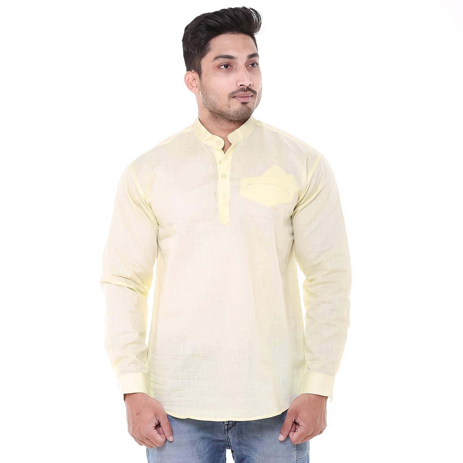 Men's Permium Jute Cotton Full Sleeve Kurta Shirt-image-47