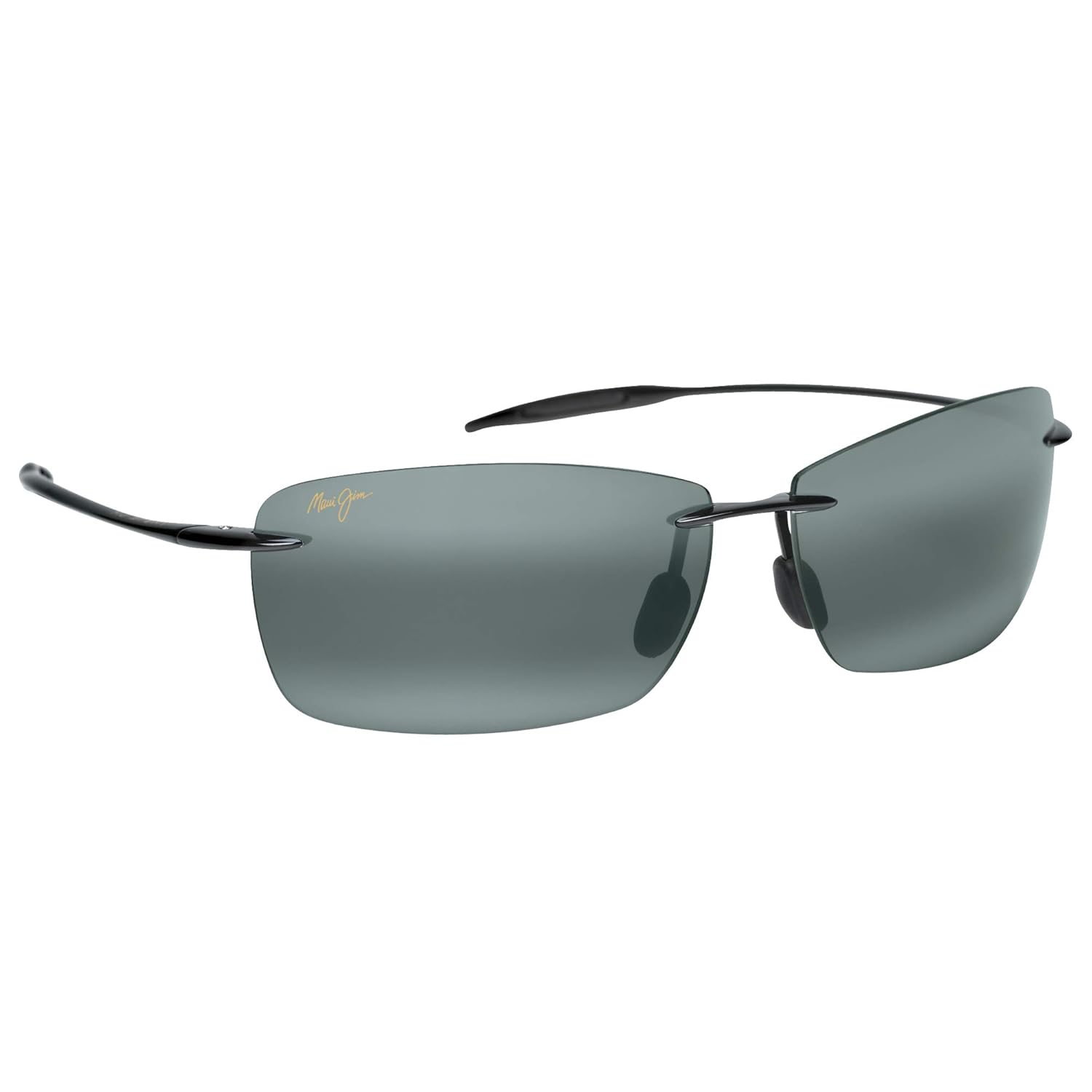 Maui Jim Sunglasses - Lighthouse Frame Gloss Black Lens Polarized Neutral Gray Gloss Black Neutral Grey 65