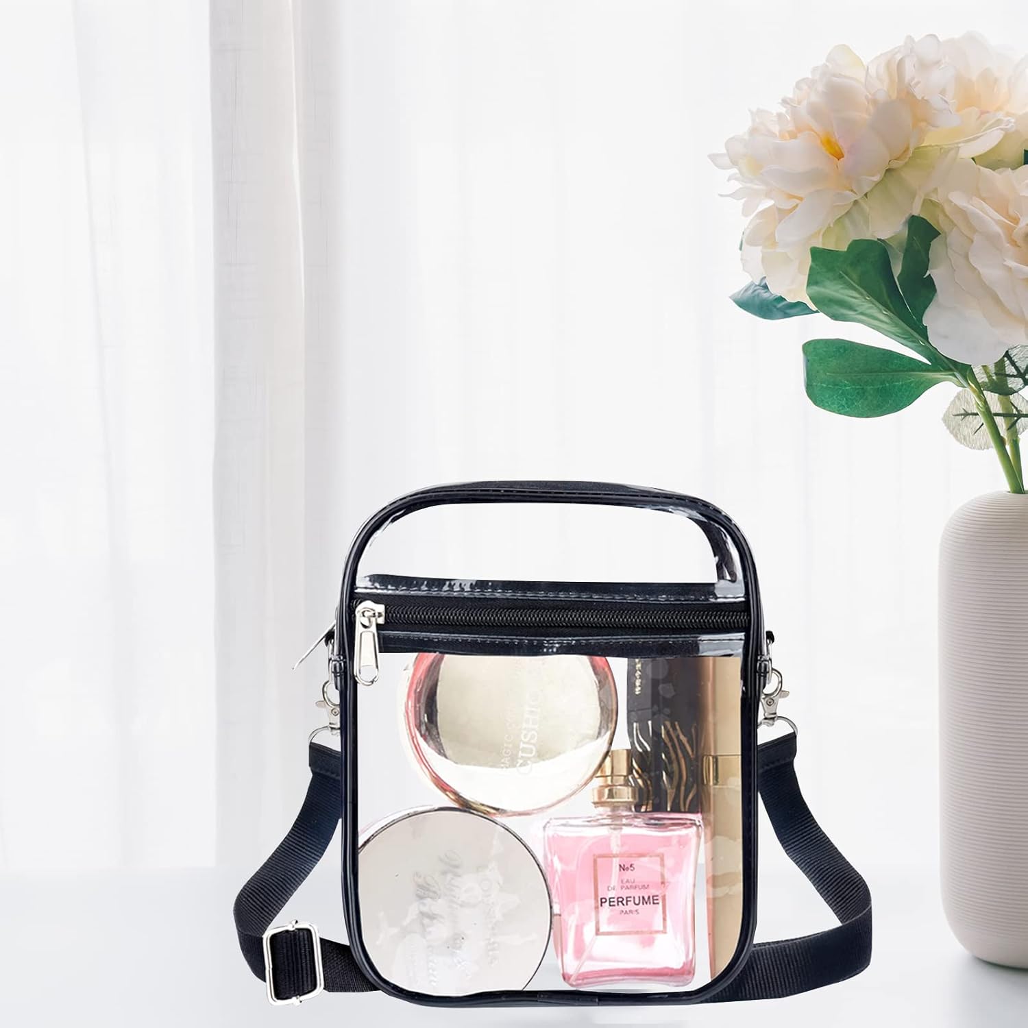 Wilbeva New Clear Purses Crossbody Bag, Clear Shoulder Bags Stadium Approved for Women & Girls, Transparent Cosmetic Bag for Work, Concert & Outdoor Sport Competition