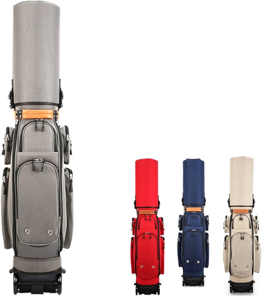 中古品キャディーバッグ＆ゴルフバッグのセット Amazon | スタンド式軽量 Golf Bag キャディバッグ スケルトンモデル