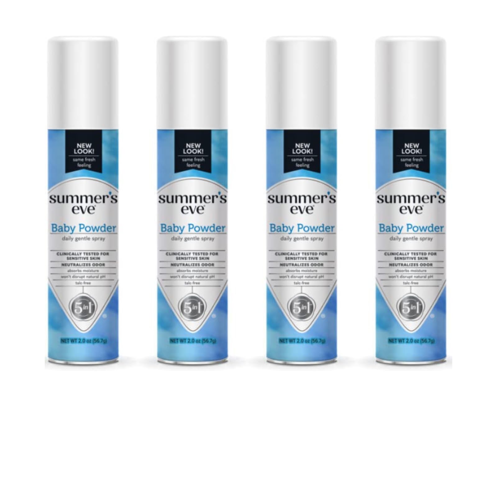 Summer's Eve Feminine Deodorant Spray Baby Powder 2 oz (Pack of 4)